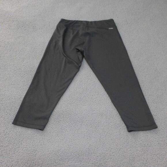 Adidas Leggings Womens Medium Capri Gray Pull On Workout Gym Running Climalite - Picture 2 of 11